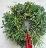 Red Bow Wreath
