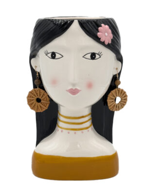 Girl with earrings - Ceramic Pot